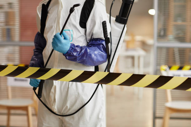 Professional Sewage Cleanup technician working in Waterloo, IN